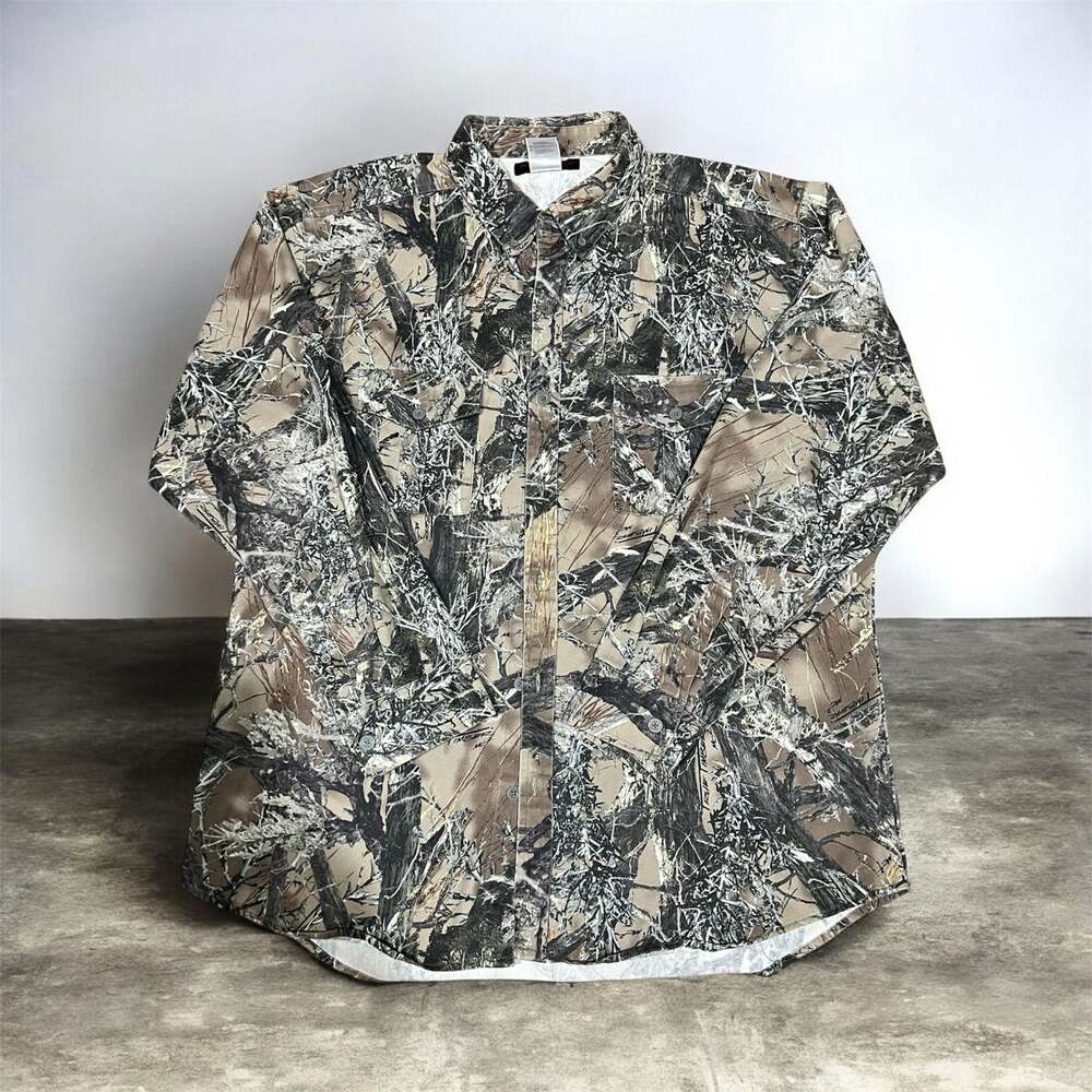 True Timber Men's Long Sleeve Camouflage  Button-Front